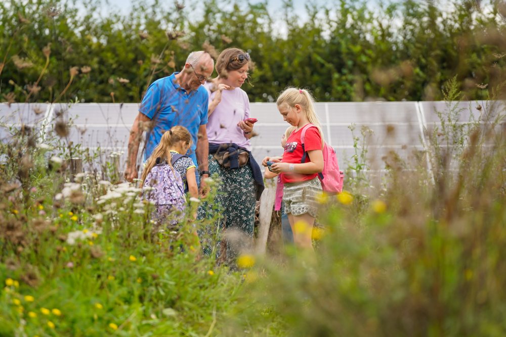 Energietuin 't Veen met bezoekers